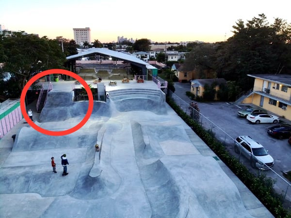 Image of Skatebird Miami skateboard park pump track